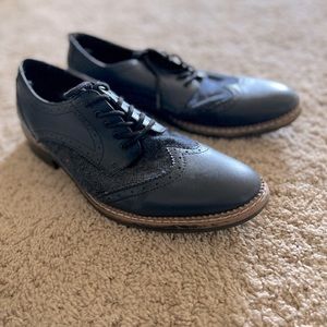 Bar III Mixed Media Wingtip Oxfords